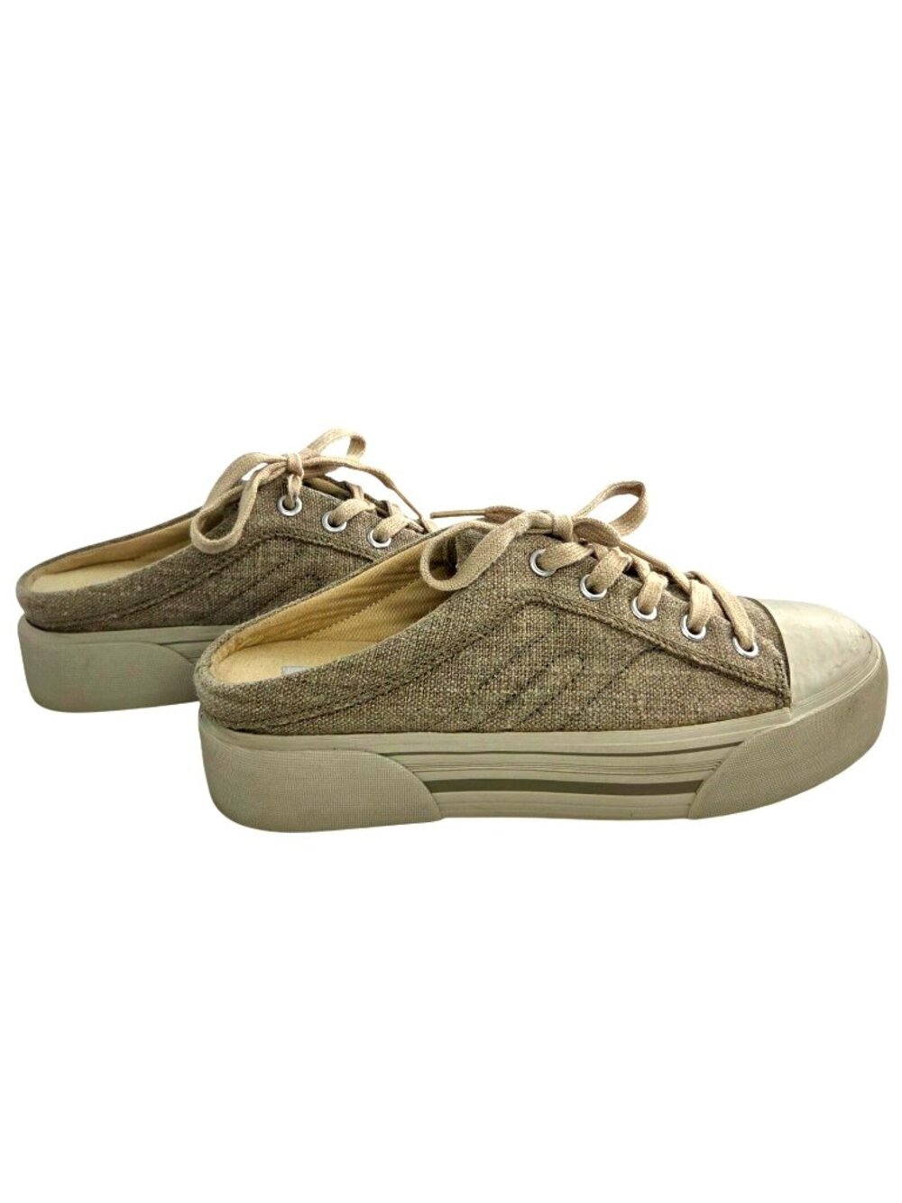 Keds Beige Canvas Mule Sneakers Size 8.5 US Womens Casual Shoes